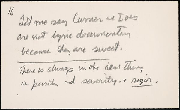 [73 Manuscripts, Typescripts, Carbons From the 1960s-70s: Van Vechten Portrait Session, Lyric Documentary Project, Yale Lecture Notes, Sale of Agee Manuscripts, MFA and Yale Exhibitions, Caroline Freud, and Personal Writing], Walker Evans (American, St. Louis, Missouri 1903–1975 New Haven, Connecticut), Pencil/ink on paper