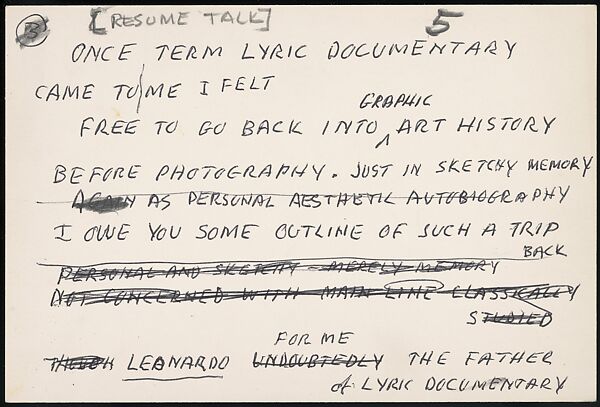 [73 Manuscripts, Typescripts, Carbons From the 1960s-70s: Van Vechten Portrait Session, Lyric Documentary Project, Yale Lecture Notes, Sale of Agee Manuscripts, MFA and Yale Exhibitions, Caroline Freud, and Personal Writing], Walker Evans (American, St. Louis, Missouri 1903–1975 New Haven, Connecticut), Pencil/ink on paper
