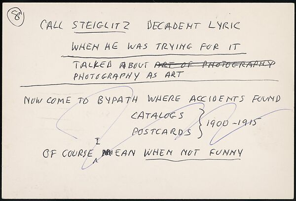 [73 Manuscripts, Typescripts, Carbons From the 1960s-70s: Van Vechten Portrait Session, Lyric Documentary Project, Yale Lecture Notes, Sale of Agee Manuscripts, MFA and Yale Exhibitions, Caroline Freud, and Personal Writing], Walker Evans (American, St. Louis, Missouri 1903–1975 New Haven, Connecticut), Pencil/ink on paper