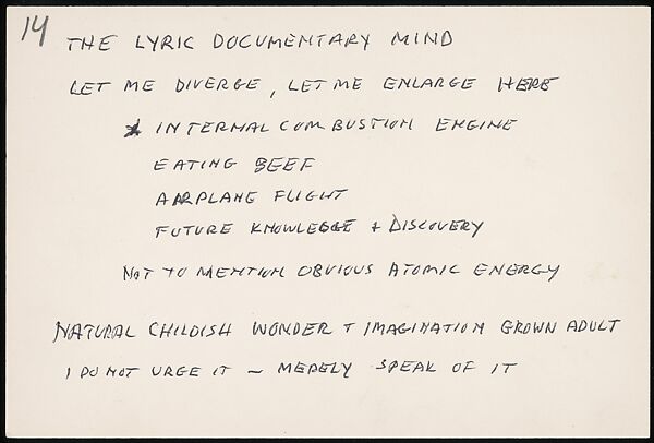 [73 Manuscripts, Typescripts, Carbons From the 1960s-70s: Van Vechten Portrait Session, Lyric Documentary Project, Yale Lecture Notes, Sale of Agee Manuscripts, MFA and Yale Exhibitions, Caroline Freud, and Personal Writing], Walker Evans (American, St. Louis, Missouri 1903–1975 New Haven, Connecticut), Pencil/ink on paper