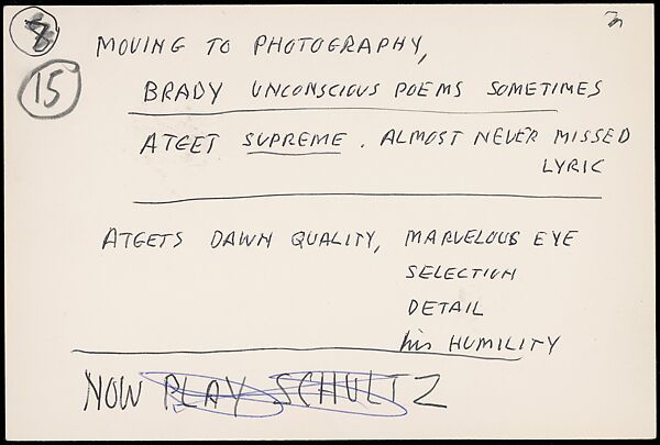 [73 Manuscripts, Typescripts, Carbons From the 1960s-70s: Van Vechten Portrait Session, Lyric Documentary Project, Yale Lecture Notes, Sale of Agee Manuscripts, MFA and Yale Exhibitions, Caroline Freud, and Personal Writing], Walker Evans (American, St. Louis, Missouri 1903–1975 New Haven, Connecticut), Pencil/ink on paper