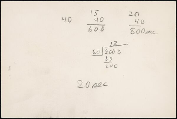 [73 Manuscripts, Typescripts, Carbons From the 1960s-70s: Van Vechten Portrait Session, Lyric Documentary Project, Yale Lecture Notes, Sale of Agee Manuscripts, MFA and Yale Exhibitions, Caroline Freud, and Personal Writing], Walker Evans (American, St. Louis, Missouri 1903–1975 New Haven, Connecticut), Pencil/ink on paper