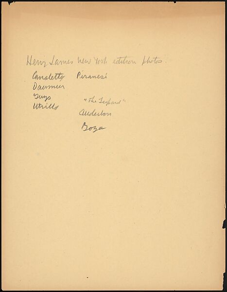 [73 Manuscripts, Typescripts, Carbons From the 1960s-70s: Van Vechten Portrait Session, Lyric Documentary Project, Yale Lecture Notes, Sale of Agee Manuscripts, MFA and Yale Exhibitions, Caroline Freud, and Personal Writing], Walker Evans (American, St. Louis, Missouri 1903–1975 New Haven, Connecticut), Pencil/ink on paper