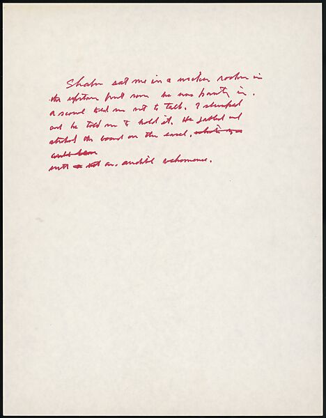 [73 Manuscripts, Typescripts, Carbons From the 1960s-70s: Van Vechten Portrait Session, Lyric Documentary Project, Yale Lecture Notes, Sale of Agee Manuscripts, MFA and Yale Exhibitions, Caroline Freud, and Personal Writing], Walker Evans (American, St. Louis, Missouri 1903–1975 New Haven, Connecticut), Pencil/ink on paper