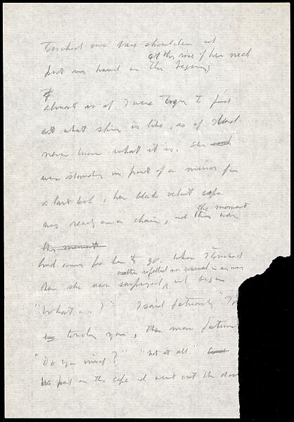 [73 Manuscripts, Typescripts, Carbons From the 1960s-70s: Van Vechten Portrait Session, Lyric Documentary Project, Yale Lecture Notes, Sale of Agee Manuscripts, MFA and Yale Exhibitions, Caroline Freud, and Personal Writing], Walker Evans (American, St. Louis, Missouri 1903–1975 New Haven, Connecticut), Pencil/ink on paper