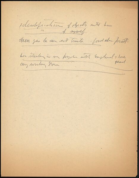 [73 Manuscripts, Typescripts, Carbons From the 1960s-70s: Van Vechten Portrait Session, Lyric Documentary Project, Yale Lecture Notes, Sale of Agee Manuscripts, MFA and Yale Exhibitions, Caroline Freud, and Personal Writing], Walker Evans (American, St. Louis, Missouri 1903–1975 New Haven, Connecticut), Pencil/ink on paper