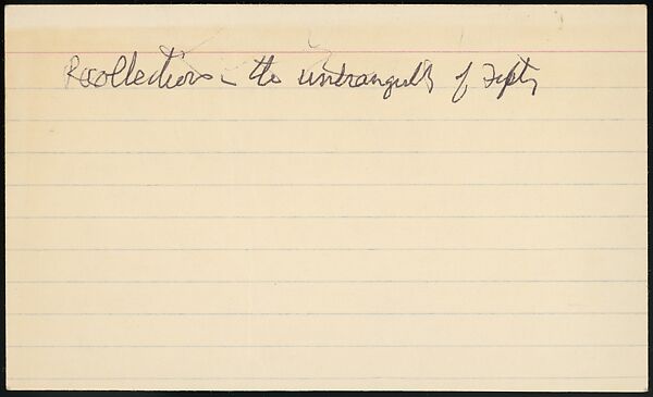 [73 Manuscripts, Typescripts, Carbons From the 1960s-70s: Van Vechten Portrait Session, Lyric Documentary Project, Yale Lecture Notes, Sale of Agee Manuscripts, MFA and Yale Exhibitions, Caroline Freud, and Personal Writing], Walker Evans (American, St. Louis, Missouri 1903–1975 New Haven, Connecticut), Pencil/ink on paper
