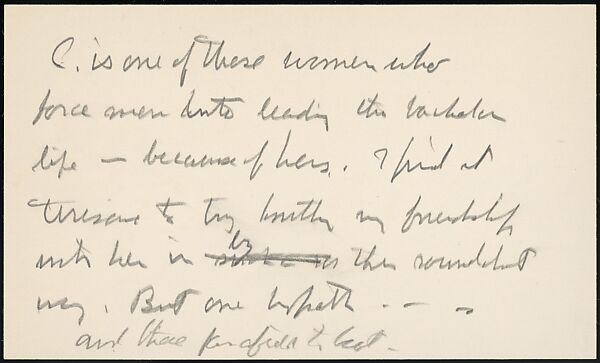[73 Manuscripts, Typescripts, Carbons From the 1960s-70s: Van Vechten Portrait Session, Lyric Documentary Project, Yale Lecture Notes, Sale of Agee Manuscripts, MFA and Yale Exhibitions, Caroline Freud, and Personal Writing], Walker Evans (American, St. Louis, Missouri 1903–1975 New Haven, Connecticut), Pencil/ink on paper