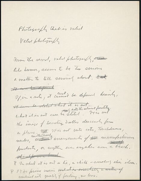 [73 Manuscripts, Typescripts, Carbons From the 1960s-70s: Van Vechten Portrait Session, Lyric Documentary Project, Yale Lecture Notes, Sale of Agee Manuscripts, MFA and Yale Exhibitions, Caroline Freud, and Personal Writing], Walker Evans (American, St. Louis, Missouri 1903–1975 New Haven, Connecticut), Pencil/ink on paper
