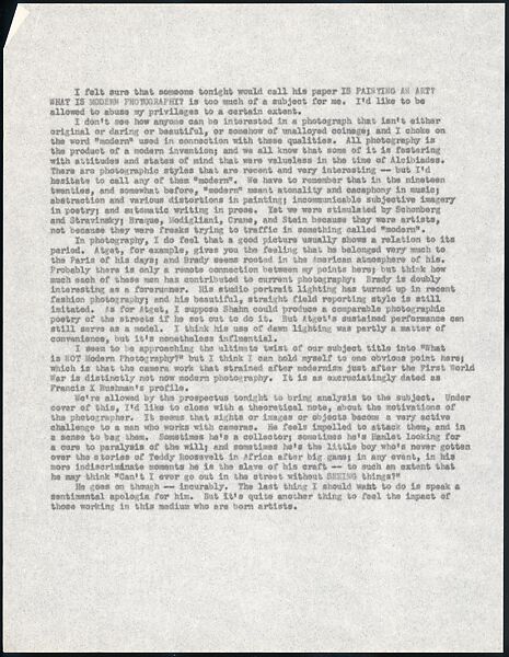 [73 Manuscripts, Typescripts, Carbons From the 1960s-70s: Van Vechten Portrait Session, Lyric Documentary Project, Yale Lecture Notes, Sale of Agee Manuscripts, MFA and Yale Exhibitions, Caroline Freud, and Personal Writing], Walker Evans (American, St. Louis, Missouri 1903–1975 New Haven, Connecticut), Pencil/ink on paper