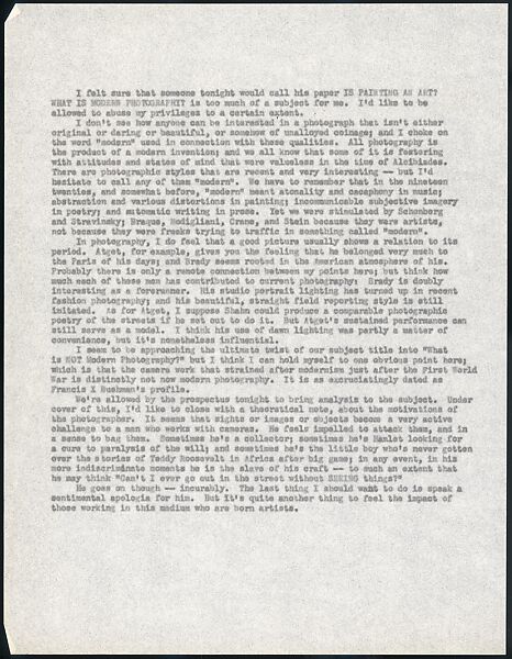 [73 Manuscripts, Typescripts, Carbons From the 1960s-70s: Van Vechten Portrait Session, Lyric Documentary Project, Yale Lecture Notes, Sale of Agee Manuscripts, MFA and Yale Exhibitions, Caroline Freud, and Personal Writing], Walker Evans (American, St. Louis, Missouri 1903–1975 New Haven, Connecticut), Pencil/ink on paper