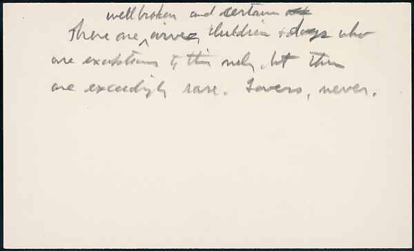 [73 Manuscripts, Typescripts, Carbons From the 1960s-70s: Van Vechten Portrait Session, Lyric Documentary Project, Yale Lecture Notes, Sale of Agee Manuscripts, MFA and Yale Exhibitions, Caroline Freud, and Personal Writing], Walker Evans (American, St. Louis, Missouri 1903–1975 New Haven, Connecticut), Pencil/ink on paper