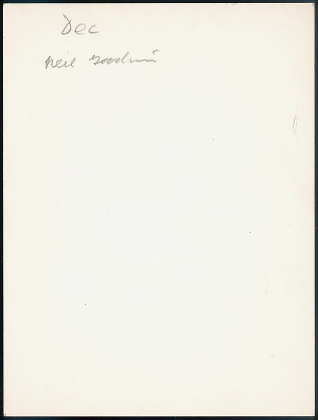 [73 Manuscripts, Typescripts, Carbons From the 1960s-70s: Van Vechten Portrait Session, Lyric Documentary Project, Yale Lecture Notes, Sale of Agee Manuscripts, MFA and Yale Exhibitions, Caroline Freud, and Personal Writing], Walker Evans (American, St. Louis, Missouri 1903–1975 New Haven, Connecticut), Pencil/ink on paper