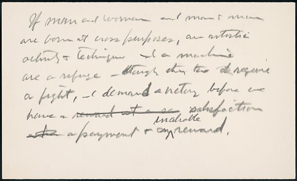 [73 Manuscripts, Typescripts, Carbons From the 1960s-70s: Van Vechten Portrait Session, Lyric Documentary Project, Yale Lecture Notes, Sale of Agee Manuscripts, MFA and Yale Exhibitions, Caroline Freud, and Personal Writing], Walker Evans (American, St. Louis, Missouri 1903–1975 New Haven, Connecticut), Pencil/ink on paper