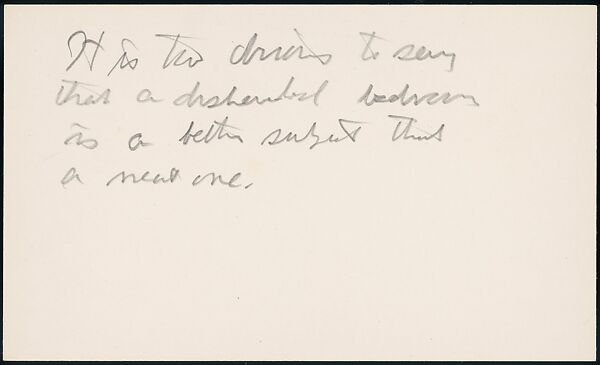 [73 Manuscripts, Typescripts, Carbons From the 1960s-70s: Van Vechten Portrait Session, Lyric Documentary Project, Yale Lecture Notes, Sale of Agee Manuscripts, MFA and Yale Exhibitions, Caroline Freud, and Personal Writing], Walker Evans (American, St. Louis, Missouri 1903–1975 New Haven, Connecticut), Pencil/ink on paper