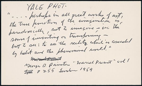 [73 Manuscripts, Typescripts, Carbons From the 1960s-70s: Van Vechten Portrait Session, Lyric Documentary Project, Yale Lecture Notes, Sale of Agee Manuscripts, MFA and Yale Exhibitions, Caroline Freud, and Personal Writing], Walker Evans (American, St. Louis, Missouri 1903–1975 New Haven, Connecticut), Pencil/ink on paper