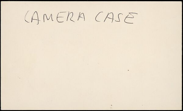 [73 Manuscripts, Typescripts, Carbons From the 1960s-70s: Van Vechten Portrait Session, Lyric Documentary Project, Yale Lecture Notes, Sale of Agee Manuscripts, MFA and Yale Exhibitions, Caroline Freud, and Personal Writing], Walker Evans (American, St. Louis, Missouri 1903–1975 New Haven, Connecticut), Pencil/ink on paper