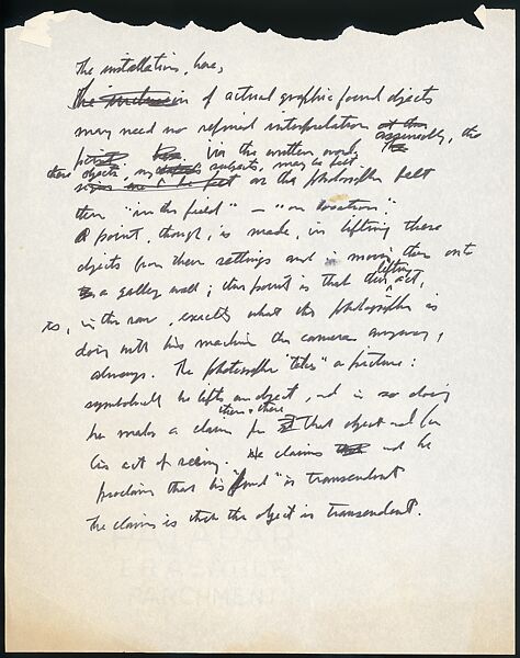 [73 Manuscripts, Typescripts, Carbons From the 1960s-70s: Van Vechten Portrait Session, Lyric Documentary Project, Yale Lecture Notes, Sale of Agee Manuscripts, MFA and Yale Exhibitions, Caroline Freud, and Personal Writing], Walker Evans (American, St. Louis, Missouri 1903–1975 New Haven, Connecticut), Pencil/ink on paper