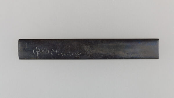 Knife Handle (Kozuka), Copper-gold alloy (shakudō), gold, Japanese