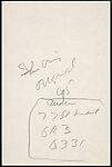 [55 Undated Manuscript Drafts, Notes, and Fragments on Various Subjects, Including Stieglitz, Newsreels, Peggy McCausland, and Miscellany], Walker Evans (American, St. Louis, Missouri 1903–1975 New Haven, Connecticut), Pencil/ink on paper
