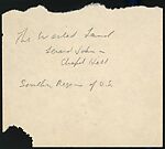 [55 Undated Manuscript Drafts, Notes, and Fragments on Various Subjects, Including Stieglitz, Newsreels, Peggy McCausland, and Miscellany], Walker Evans (American, St. Louis, Missouri 1903–1975 New Haven, Connecticut), Pencil/ink on paper