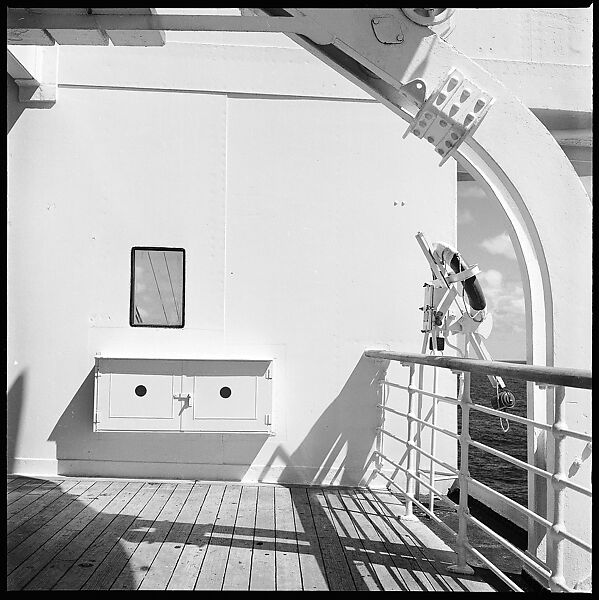 [54 Studies of La Liberte Ocean Liner Architecture Related to Architectural Forum Portfolio "Ship Shapes and Shadows", Published October 1958], Walker Evans (American, St. Louis, Missouri 1903–1975 New Haven, Connecticut), Film negative
