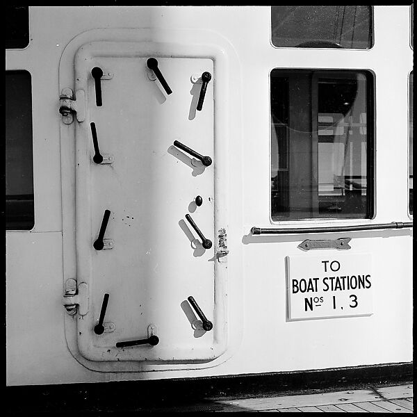 [54 Studies of La Liberte Ocean Liner Architecture Related to Architectural Forum Portfolio "Ship Shapes and Shadows", Published October 1958], Walker Evans (American, St. Louis, Missouri 1903–1975 New Haven, Connecticut), Film negative