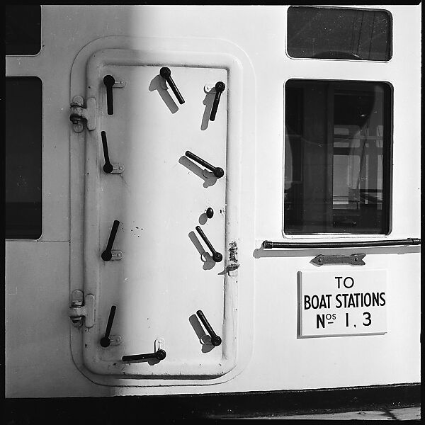 [54 Studies of La Liberte Ocean Liner Architecture Related to Architectural Forum Portfolio "Ship Shapes and Shadows", Published October 1958], Walker Evans (American, St. Louis, Missouri 1903–1975 New Haven, Connecticut), Film negative