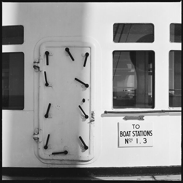 [54 Studies of La Liberte Ocean Liner Architecture Related to Architectural Forum Portfolio "Ship Shapes and Shadows", Published October 1958], Walker Evans (American, St. Louis, Missouri 1903–1975 New Haven, Connecticut), Film negative