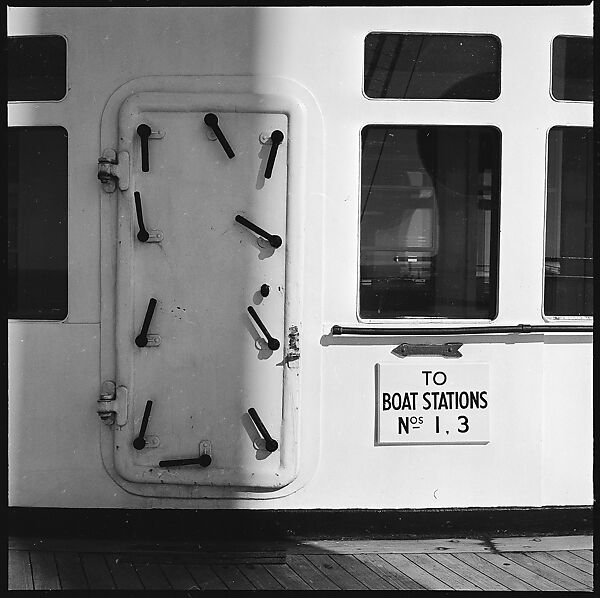 [54 Studies of La Liberte Ocean Liner Architecture Related to Architectural Forum Portfolio "Ship Shapes and Shadows", Published October 1958], Walker Evans (American, St. Louis, Missouri 1903–1975 New Haven, Connecticut), Film negative