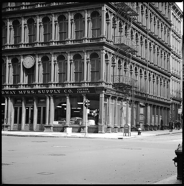 [88 Views of 19th Century Cast-Iron Warehouses in Downtown Manhattan, New York City, Commissioned by Architectural Forum Magazine for "The American Warehouse", Published April 1962], Walker Evans (American, St. Louis, Missouri 1903–1975 New Haven, Connecticut), Film negative