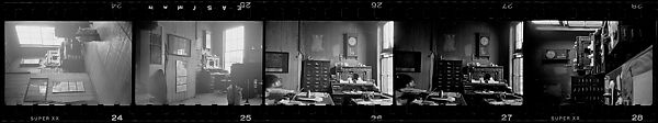 [47 Studies of Office Interiors, Commissioned by Fortune Magazine for "Vintage Office Furniture", Published August 1953, Including Some Studies of Boston Residence, Park, and Street Furniture], Walker Evans (American, St. Louis, Missouri 1903–1975 New Haven, Connecticut), Film negative