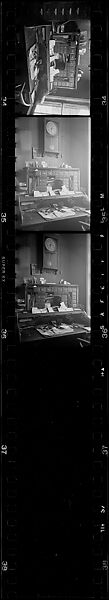 [47 Studies of Office Interiors, Commissioned by Fortune Magazine for "Vintage Office Furniture", Published August 1953, Including Some Studies of Boston Residence, Park, and Street Furniture], Walker Evans (American, St. Louis, Missouri 1903–1975 New Haven, Connecticut), Film negative