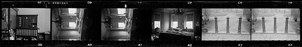 [47 Studies of Office Interiors, Commissioned by Fortune Magazine for "Vintage Office Furniture", Published August 1953, Including Some Studies of Boston Residence, Park, and Street Furniture], Walker Evans (American, St. Louis, Missouri 1903–1975 New Haven, Connecticut), Film negative