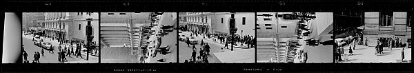 [580 Views of Downtown Manhattan, New York City, Including: Waterfront Buildings and Signs, Ferry and Commuters, Wall Street, Commissioned by Fortune Magazine for "Downtown: A Last Look Backward", Published October 1956], Walker Evans (American, St. Louis, Missouri 1903–1975 New Haven, Connecticut), Film negative 