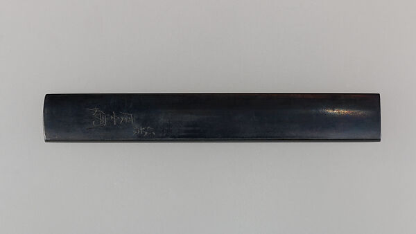 Knife Handle (Kozuka), Copper-gold alloy (shakudō), gold, silver, Japanese