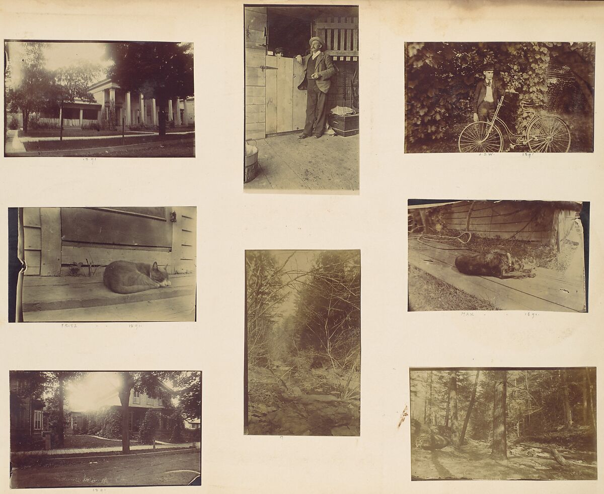 [Amateur Snapshot Album], Unknown (American), Cyanotypes; gelatin silver prints