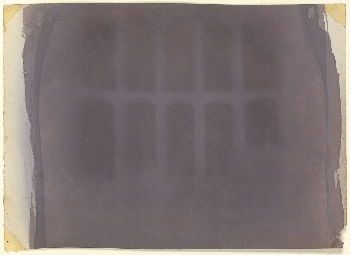 [The Oriel Window, South Gallery, Lacock Abbey], William Henry Fox Talbot (British, Dorset 1800–1877 Lacock), Paper negative 