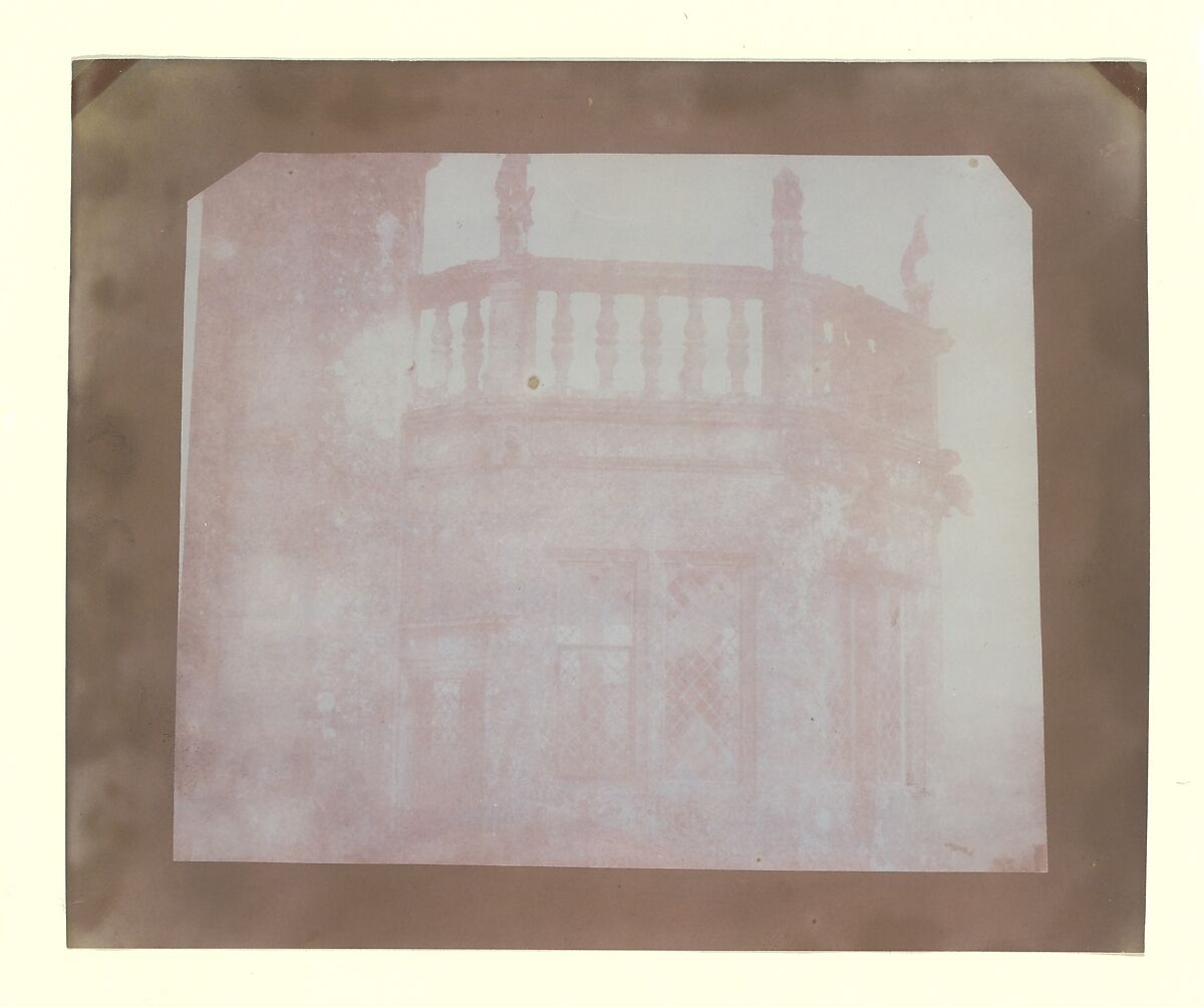 Top of Sharington's Tower, Lacock Abbey, Taken from the Roof above the South Gallery, William Henry Fox Talbot  British, Salted paper print from paper negative