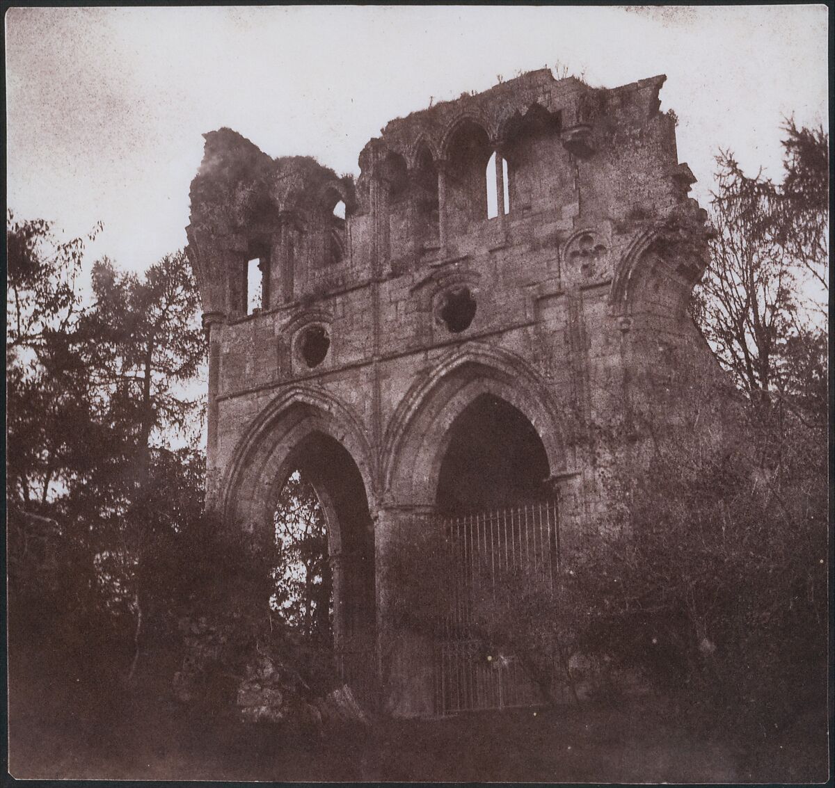 The Tomb of Sir Walter Scott, in Dryburgh Abbey, William Henry Fox Talbot (British, Dorset 1800–1877 Lacock), Salted paper print from paper negative 