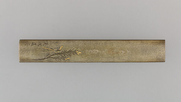 Knife Handle (Kozuka), Copper-silver alloy (shibuichi), gold, silver, copper-gold alloy (shakudō), Japanese