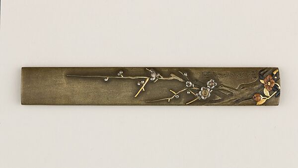 Knife Handle (Kozuka), Copper-silver alloy (shibuichi), gold, silver, copper, copper-gold alloy (shakudō), Japanese