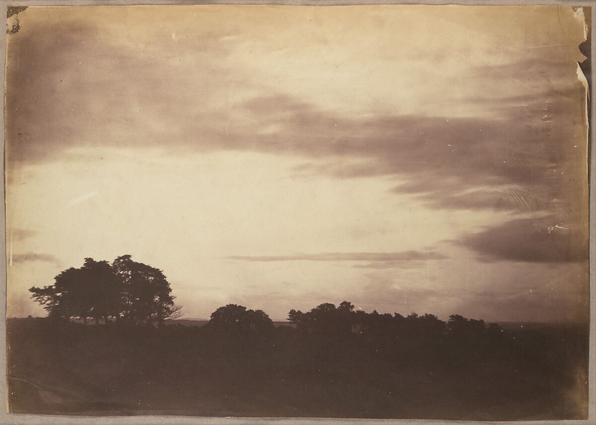 [Landscape with Clouds], Roger Fenton (British, 1819–1869), Salted paper print from glass negative 