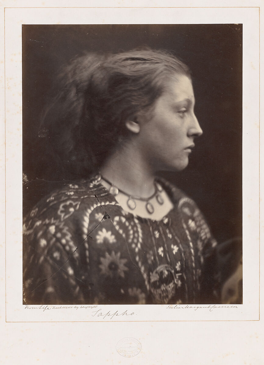 Sappho, Julia Margaret Cameron (British (born India), Calcutta 1815–1879 Kalutara, Ceylon), Albumen silver print from glass negative 