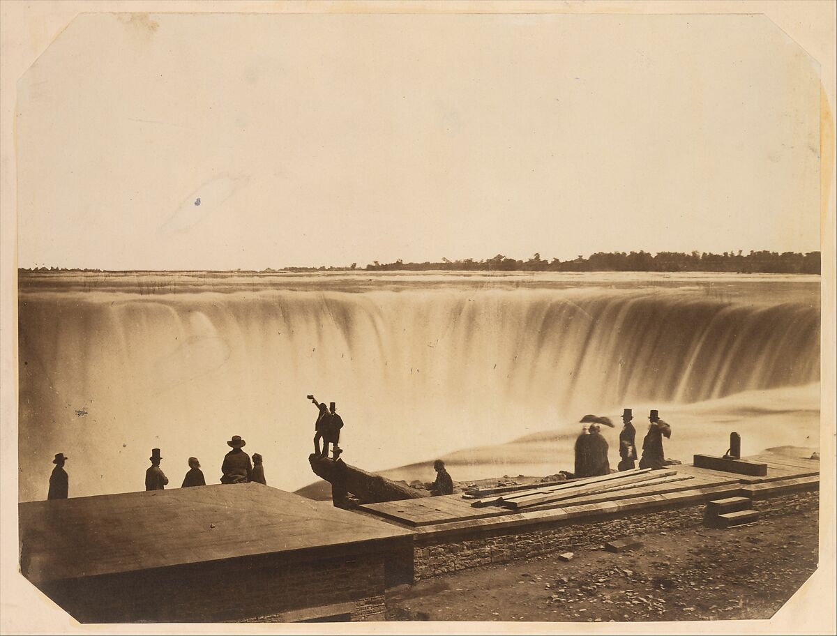 Niagara Falls, Possibly by Silas A. Holmes (American, 1820–1886), Salted paper print from glass negative 