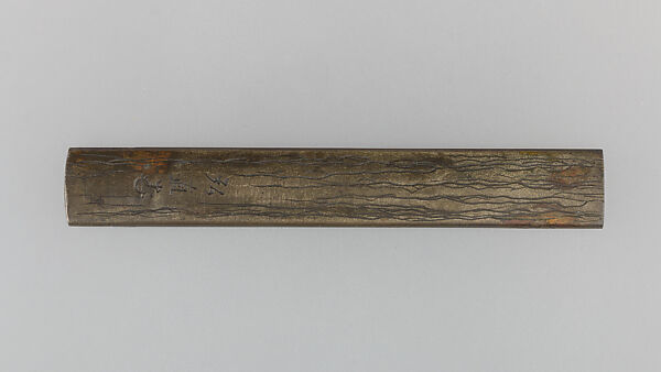 Knife Handle (Kozuka), Copper-silver alloy (shibuichi), gold, Japanese