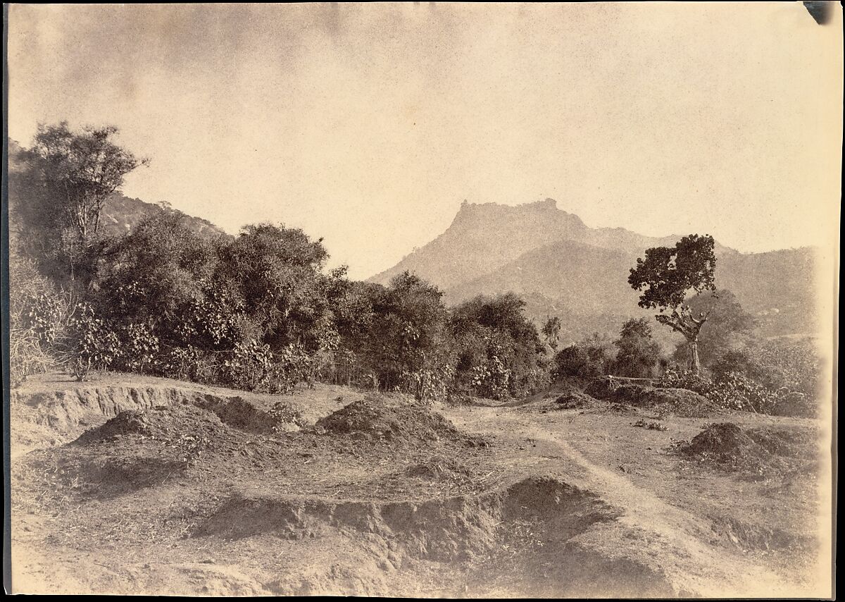 Virabadra Drug as seen from near the site of the last view, Linnaeus Tripe (British, Devonport (Plymouth Dock) 1822–1902 Devonport), Salted paper print from waxed paper negative 