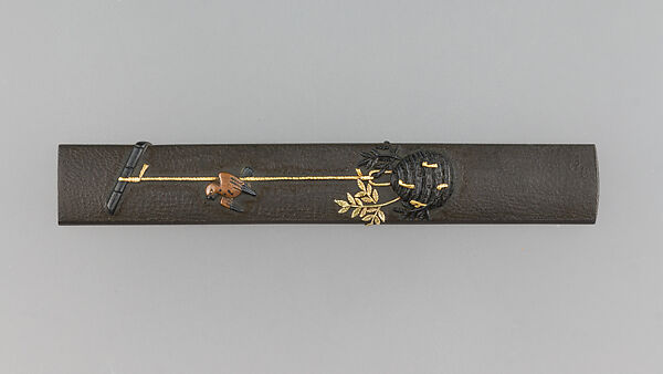 Knife Handle (Kozuka), Copper-silver alloy (shibuichi), gold, copper, copper-gold alloy (shakudō), Japanese 