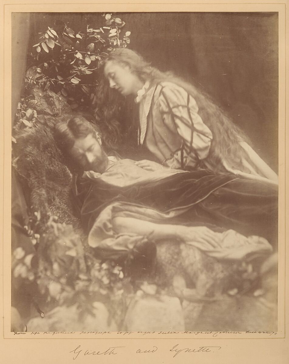 Gareth and Lynette, Julia Margaret Cameron (British (born India), Calcutta 1815–1879 Kalutara, Ceylon), Albumen silver print from glass negative 