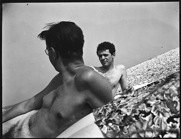 [Wilder Hobson and James Agee on Beach, Long Island, New York], Walker Evans (American, St. Louis, Missouri 1903–1975 New Haven, Connecticut), Film negative 